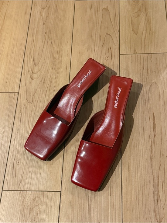 Jeffrey Campbell Shoes - Jeffrey Campbell Red Square-Toe Mule Clogs